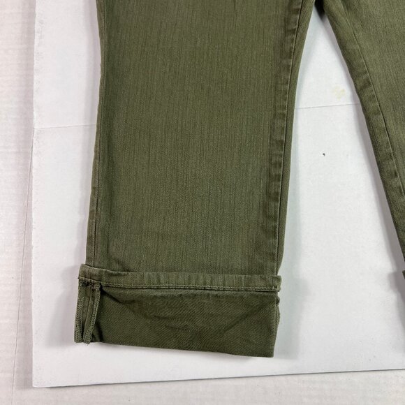 Not Your Daughters Jeans Women's 36x22* Dayla Wide Cuff Capri Green Denim Tag 14 - Picture 6 of 16